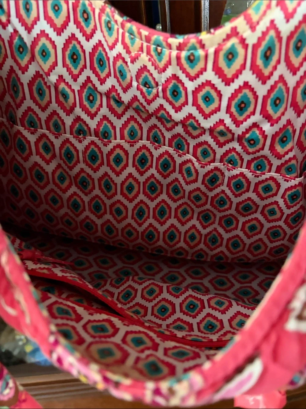 Vera Bradley Hot Pink Quilted Paisley Shoulder Bag